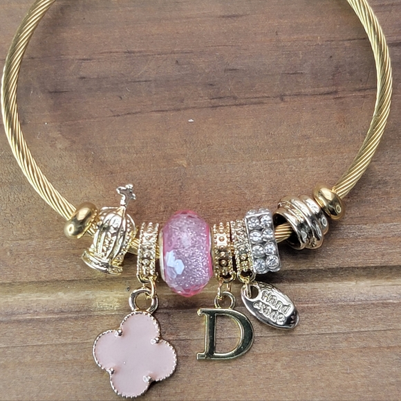 Fashion Jewelry Jewelry - Van Cleef & Arpels Style Gold Charm Adjustable Bracelet Stacking